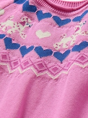Hatley Pink Pink Pups Flared Pretty Jumper Dress - Image 3 of 3