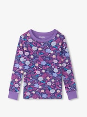 Hatley Tiny Flowers Cotton Rib Pyjama Set - תמונה 3 מתוך 4