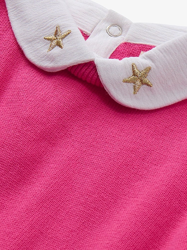Hatley Pink Pink Yarrow Peter Pan Collar Jumper - Image 3 of 3 Hatley Pink Pink Yarrow Peter Pan Collar Jumper - Image 3 of 3