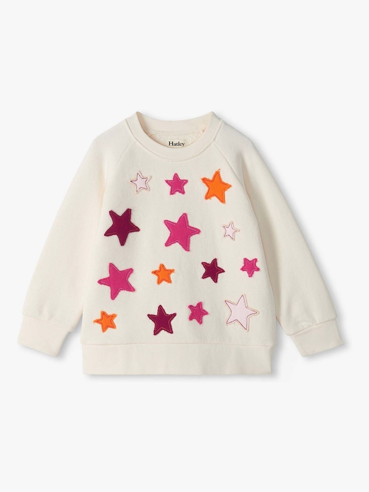Hatley Natural Super Star Slouchy Pullover Sweat Top - Image 1 of 3