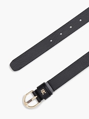 Tommy Hilfiger Black Essential Monogram Leather Belt - Image 3 of 3
