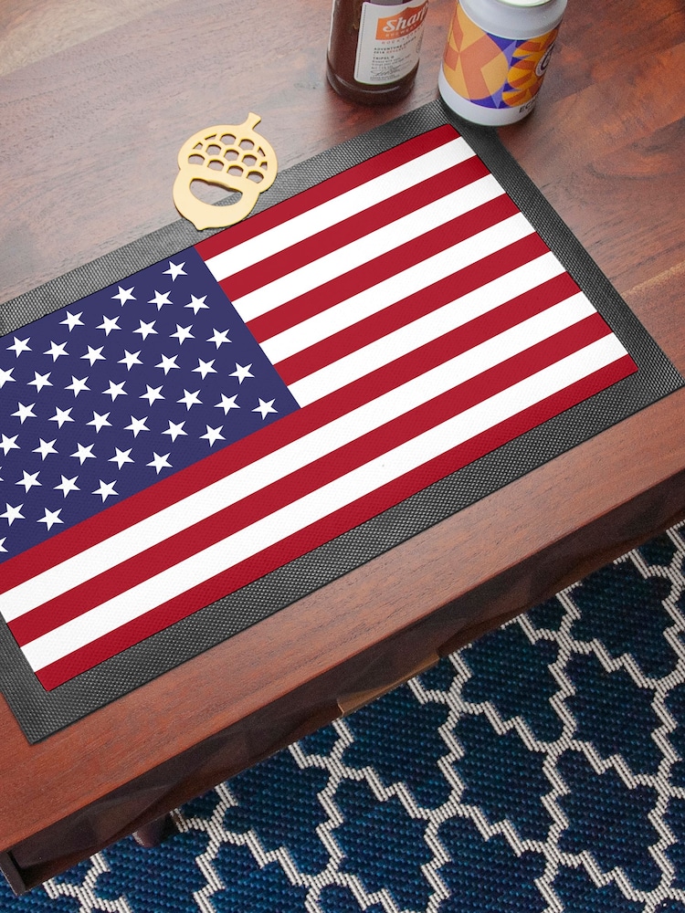 Personalised Flag Rubber Bar Mat by Treat Republic - Image 2 of 4 Personalised Flag Rubber Bar Mat by Treat Republic - Image 2 of 4