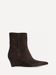Linzi Brown Gallery Wedge Heel Ankle Boots - Image 2 of 5