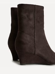 Linzi Brown Gallery Wedge Heel Ankle Boots - Image 4 of 5