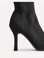 Linzi Black Suede Alexia Stretch High Leg Boots - Image 4 of 5