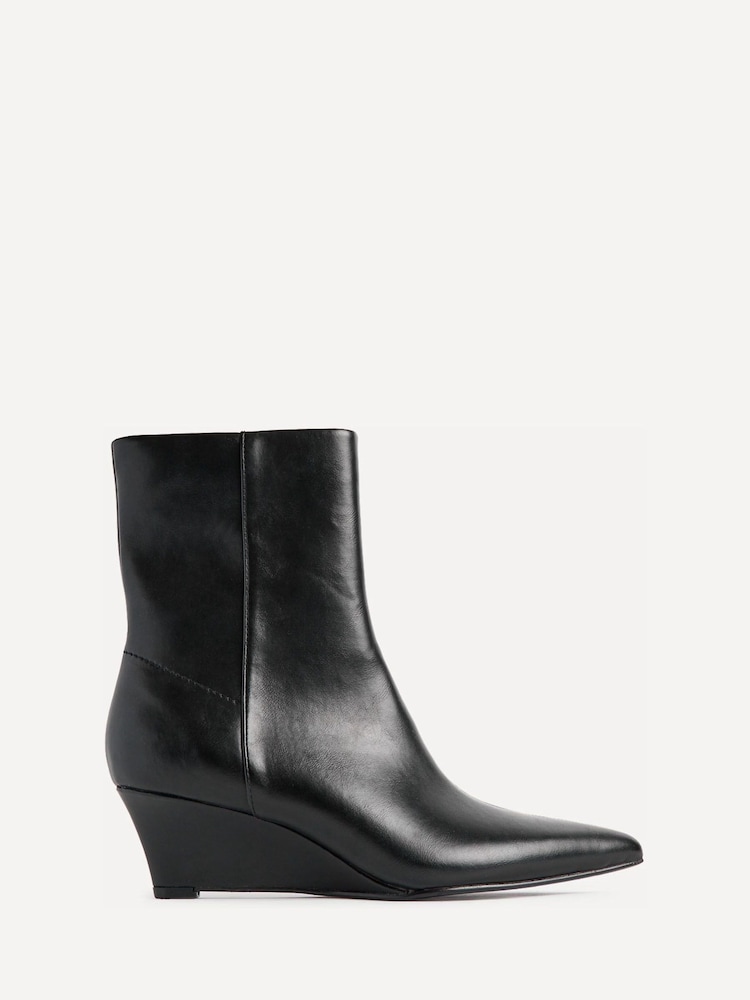 Linzi Black Gallery Wedge Heel Ankle Boots - Image 2 of 5 Linzi Black Gallery Wedge Heel Ankle Boots - Image 2 of 5