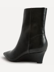Linzi Black Gallery Wedge Heel Ankle Boots - Image 3 of 5