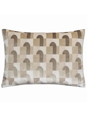 Riva Paoletti Natural Keela Cut Velvet Cushion - Image 1 of 4