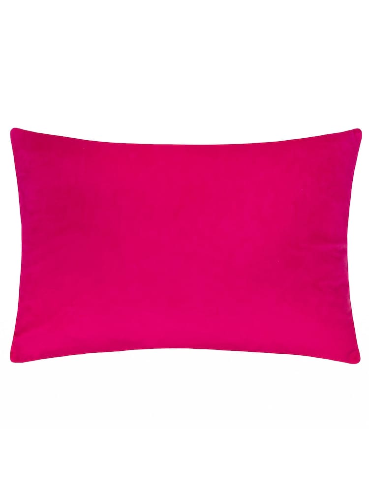 Riva Paoletti Gold Blue Keela Cut Velvet Cushion - Image 2 of 4