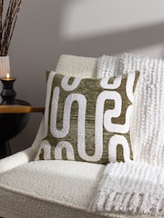 HÖEM Olive Vardan Chenille Jacquard Cushion - Image 1 of 6