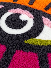 heya home Orange Pink All Eyes On You Boucle Cushion - Image 5 of 5