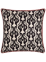 Wylder Tropics Black Laucala Ikat Bohemian Cushion - Image 1 of 5