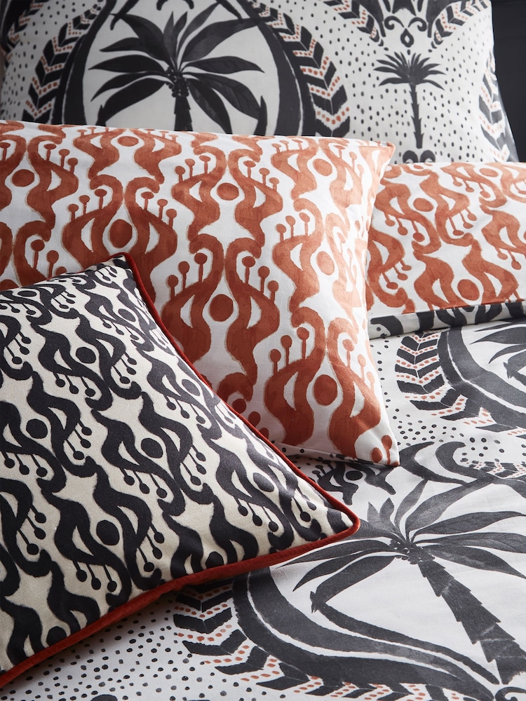 Wylder Tropics Black Laucala Ikat Bohemian Cushion - Image 5 of 5