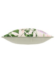 Wylder PeachVine Green Passiflora Piped Velvet Cushion - Image 4 of 5
