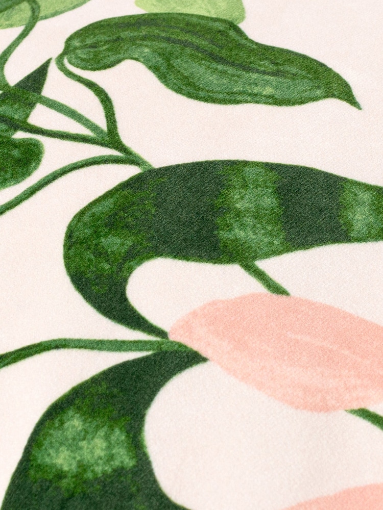 Wylder PeachVine Green Passiflora Piped Velvet Cushion - Image 5 of 5