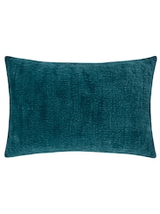 Yard Petrol Osaka Chenille Cushion - Image 1 of 3