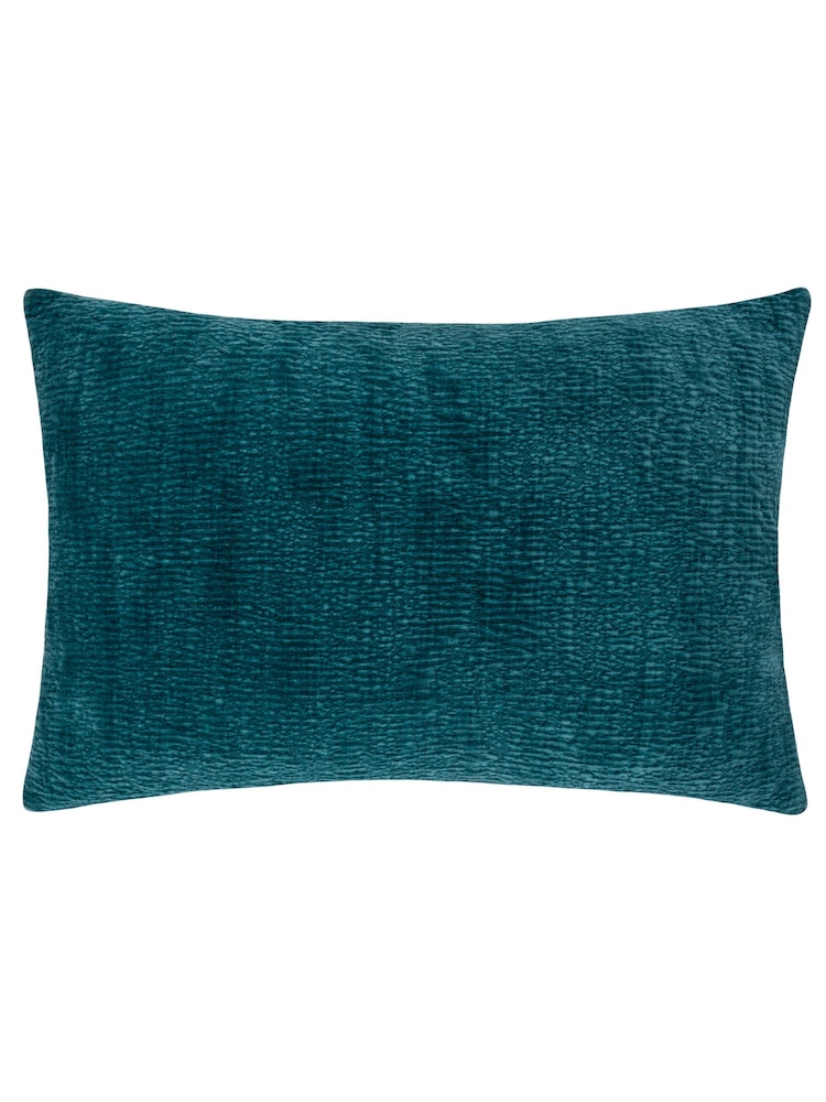 Yard Petrol Osaka Chenille Cushion - Image 1 of 3