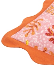 Furn Sandy Pink 100% Cotton Scalloped Cushion - Image 4 of 4