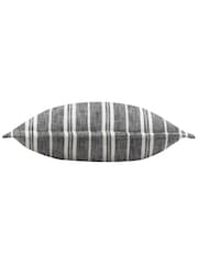 Yard Black Hebble Striped 100% Cotton Cushion - Image 3 of 4