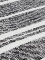 Yard Black Hebble Striped 100% Cotton Cushion - Image 4 of 4