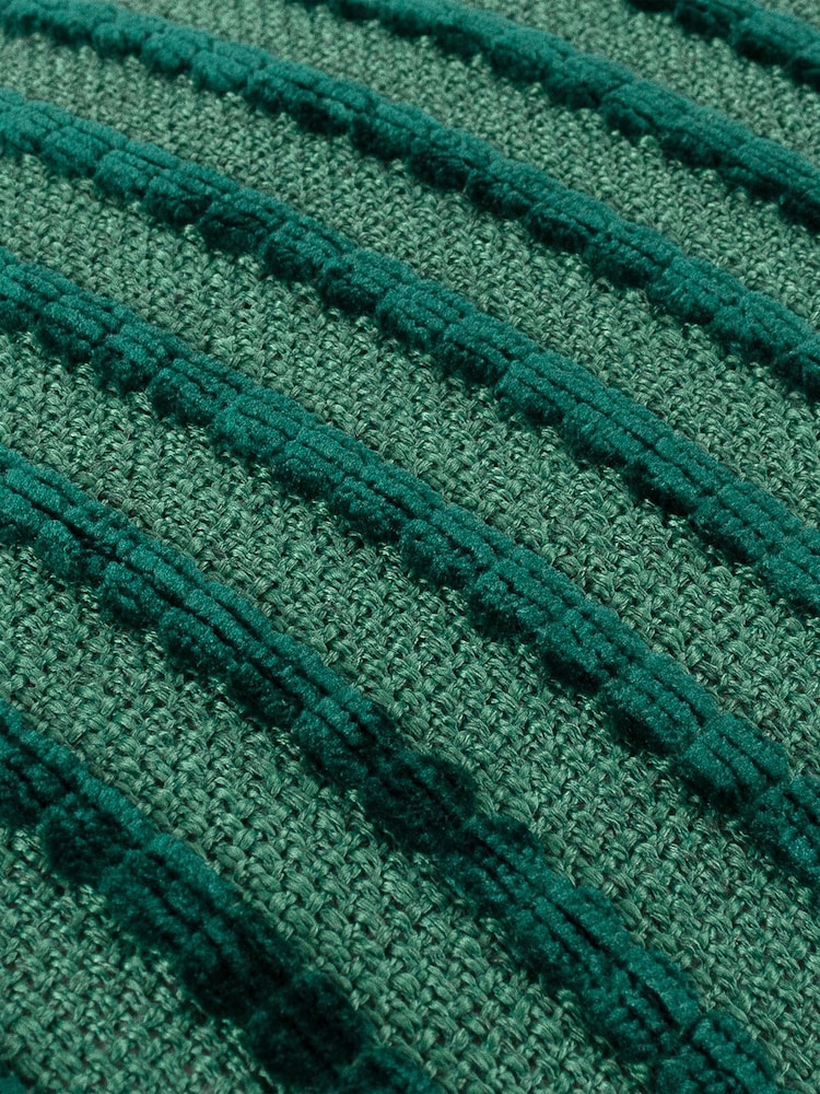 Furn Teal Giyla Chenille Cushion - Image 3 of 3