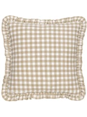 Furn 100% Cotton Maude Gingham Reversible Piped Cushion - Bild 3 von 5