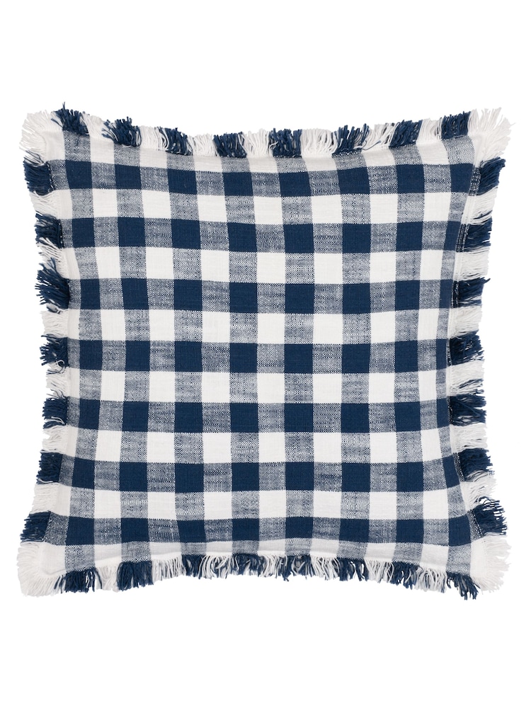 Yard Barton Garngefärbtes, kariertes Kissen aus 100 % Baumwolle - Bild 2 von 5 Yard Barton Garngefärbtes, kariertes Kissen aus 100 % Baumwolle - Bild 2 von 5