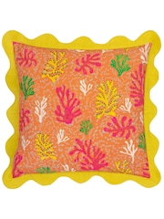 Furn Citronelle 100% Cotton Scalloped Cushion - Image 1 of 4
