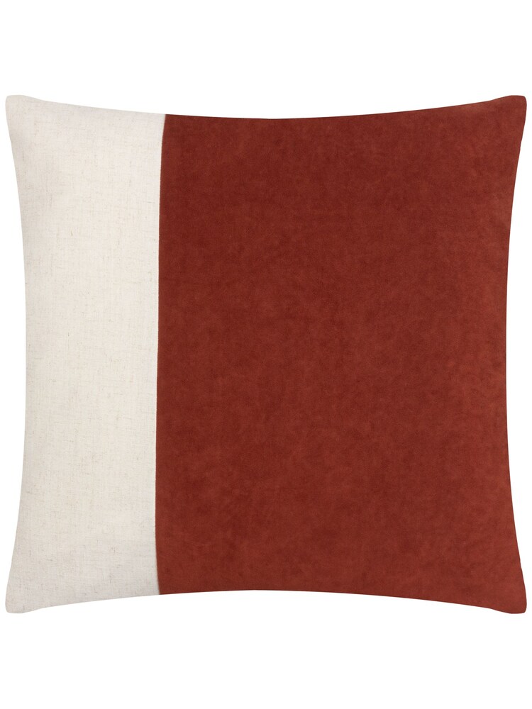 Furn Brick Coba Washed Velvet Cushion - Image 1 of 3