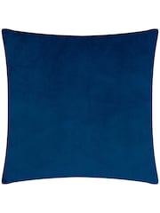 Riva Paoletti Magenta Blue Bardot Cut Velvet Cushion - Image 2 of 4