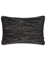 Yard Black Cove Ribbed 100% Cotton Cushion - Image 1 of 4