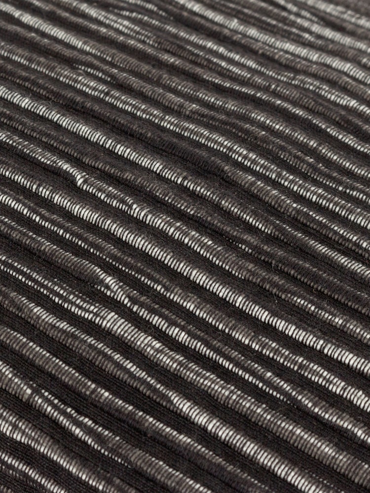Yard Black Cove Ribbed 100% Cotton Cushion - Image 4 of 4