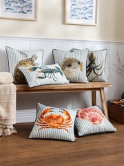 Evans Lichfield Multicolour Salcombe Scallop Piped Cushion - Image 2 of 5