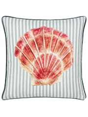 Evans Lichfield Multicolour Salcombe Scallop Piped Cushion - Image 3 of 5
