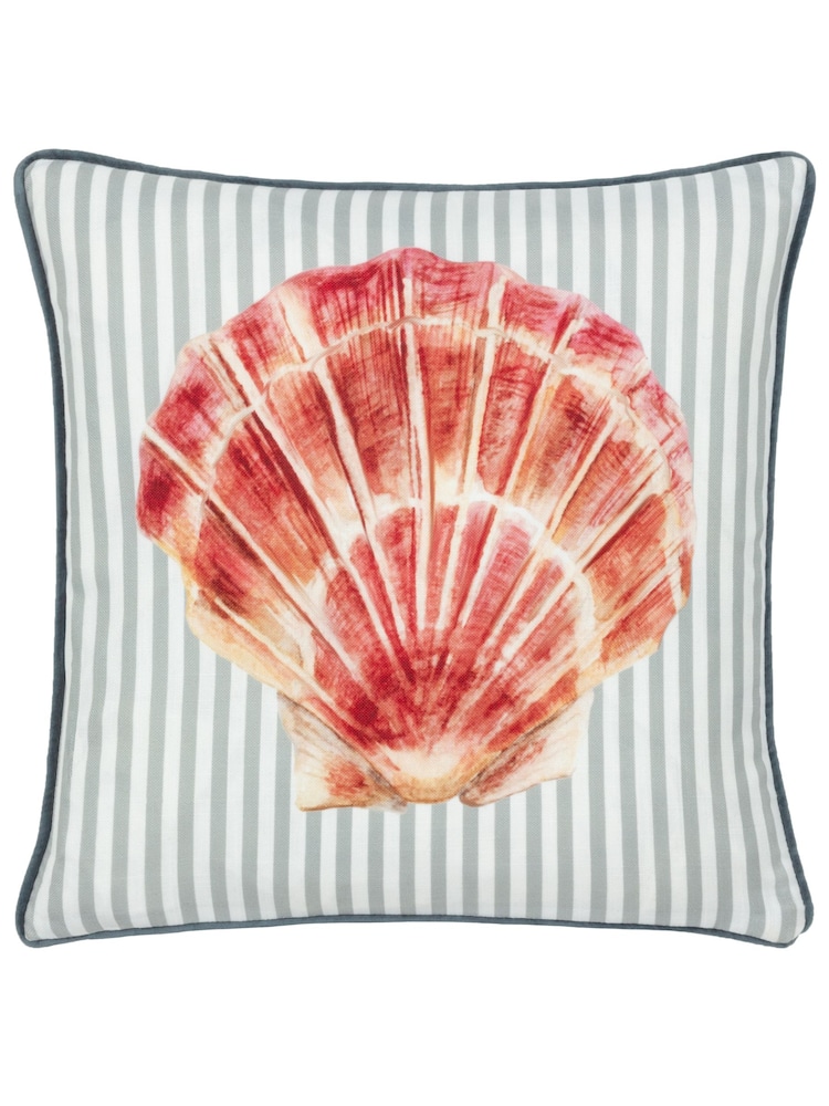 Evans Lichfield Multicolour Salcombe Scallop Piped Cushion - Image 3 of 5