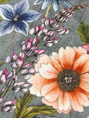 Wylder Nature Petrol Hidcote Manor Evelyn Floral Cushion - Image 4 of 4