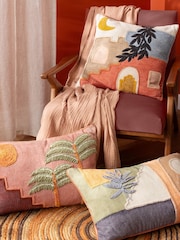 Furn Pink Sunset 100% Cotton Moloko Embroidered Cushion - Image 6 of 6