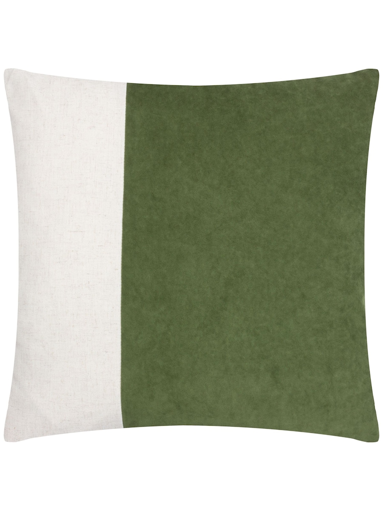 Furn Olive Coba Washed Velvet Cushion - Image 1 of 3