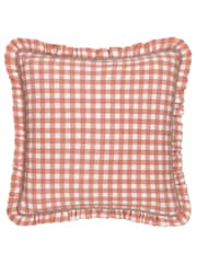 Furn 100% Cotton Maude Gingham Reversible Piped Cushion - Imagen 2 de 6