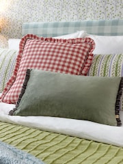 Furn 100% Cotton Maude Gingham Reversible Piped Cushion - Imagen 6 de 6