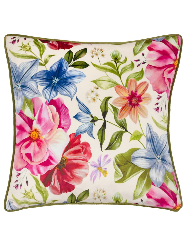Wylder Cream Nectar Garden Petunia Floral Cushion - Image 1 of 4