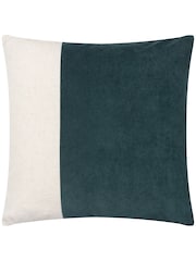 Furn Slate Blue Coba Washed Velvet Cushion - Image 1 of 3
