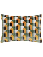 Riva Paoletti Magenta Blue Keela Cut Velvet Cushion - Image 1 of 4