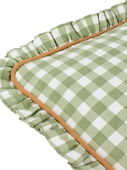 Furn 100% Cotton Maude Gingham Reversible Piped Cushion - Image 4 of 4