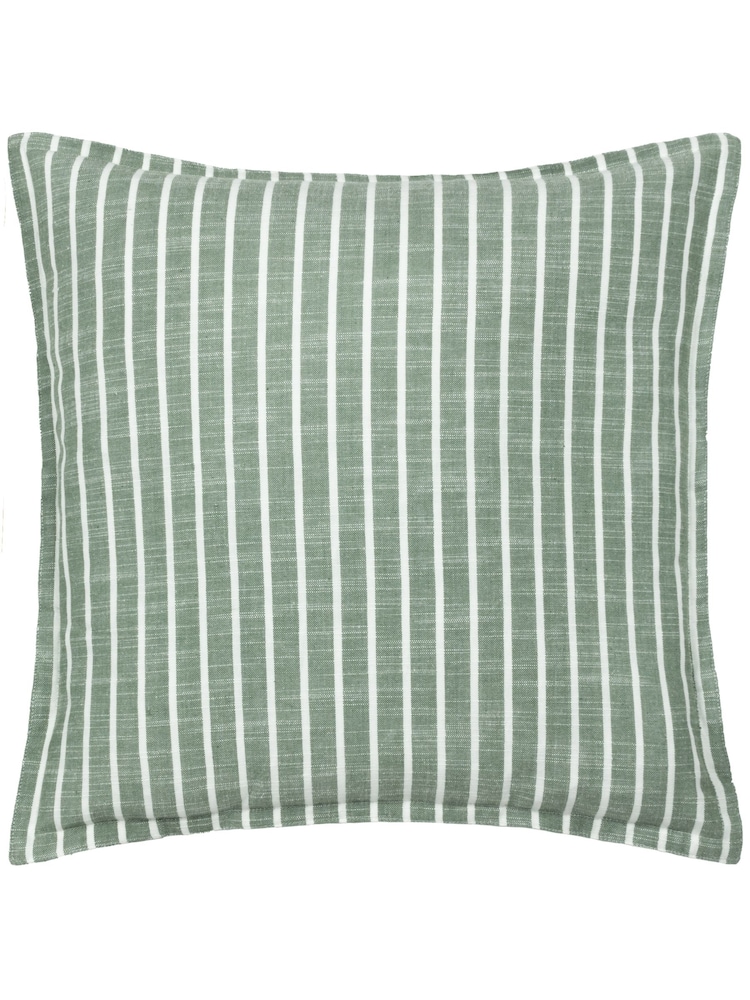 Yard Eucalyptus Tala Stripe Yarn Dyed 100% Cotton Cushion - Image 1 of 4 Yard Eucalyptus Tala Stripe Yarn Dyed 100% Cotton Cushion - Image 1 of 4
