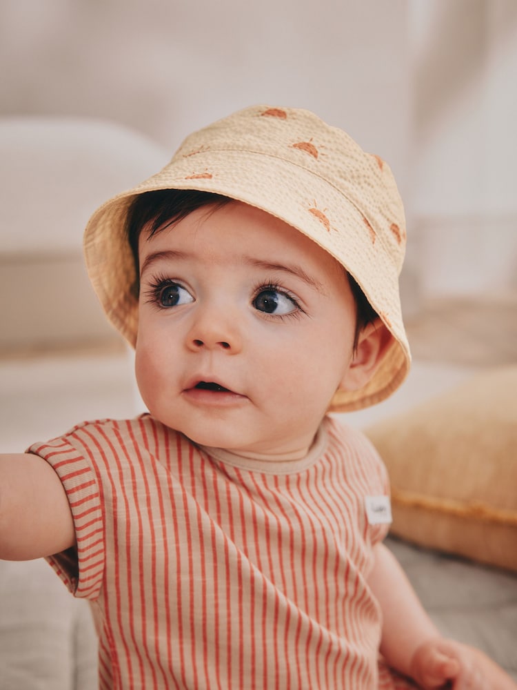 Neutral, Streifen und Sonne - Fischerhüte für Babys, 2er-Pack - Bild 2 von 8 Neutral, Streifen und Sonne - Fischerhüte für Babys, 2er-Pack - Bild 2 von 8