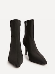 Linzi Black Context Stiletto Heel Ankle Boots - Image 3 of 5