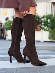Linzi Brown Alexia Stretch High Leg Boots - Image 1 of 5