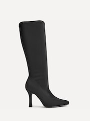 Linzi Black Scuba Alexia Stretch High Leg Boots - Image 2 of 5