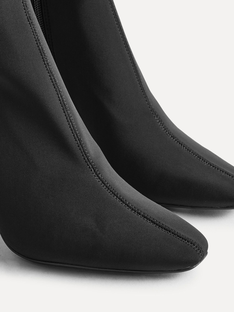 Linzi Black Scuba Alexia Stretch High Leg Boots - Image 5 of 5 Linzi Black Scuba Alexia Stretch High Leg Boots - Image 5 of 5